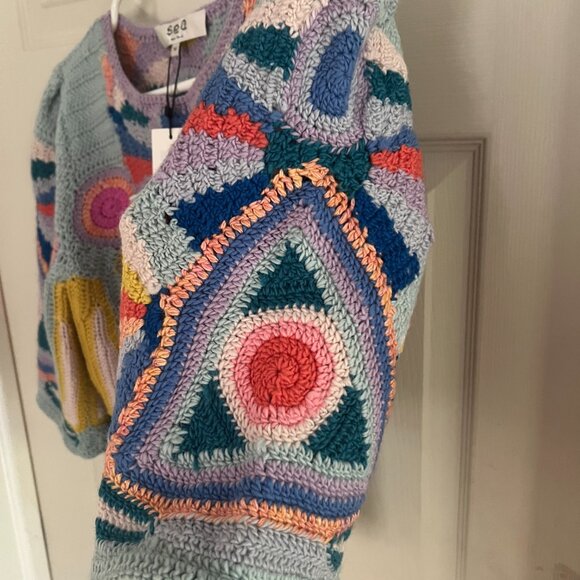 Sea - Karli Crochet Puff Sleeve Sweater - Never Worn - Size: Medium - Picture 7 of 7